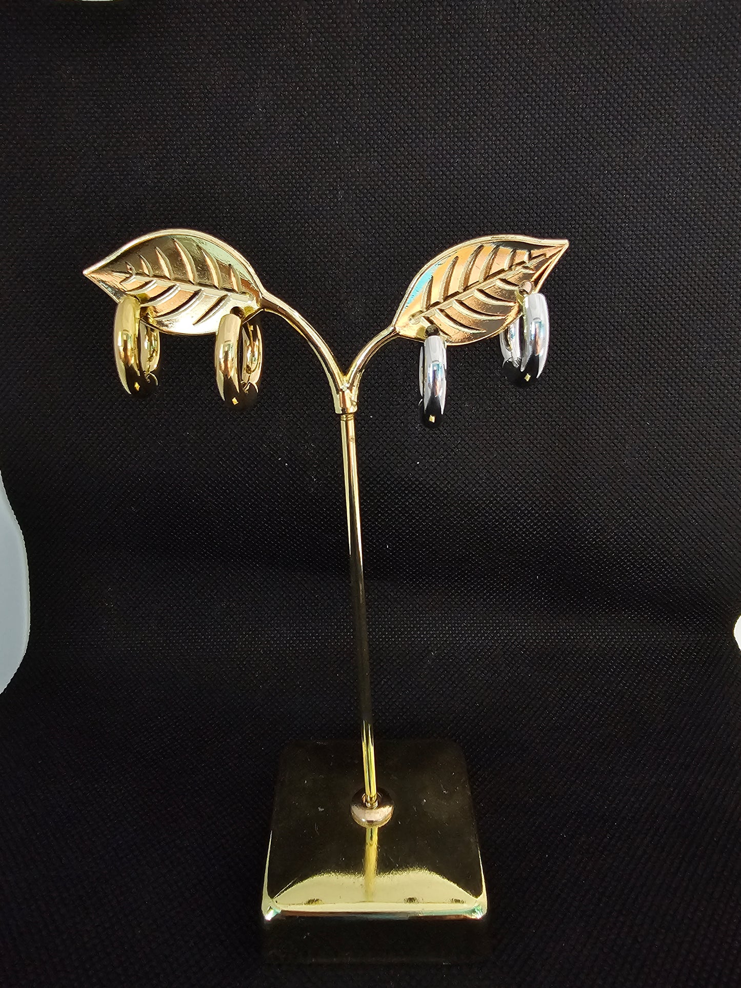 Aretes argollas en stainless steel