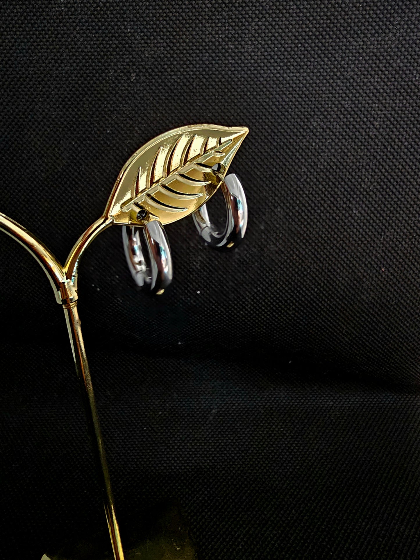 Aretes argollas en stainless steel