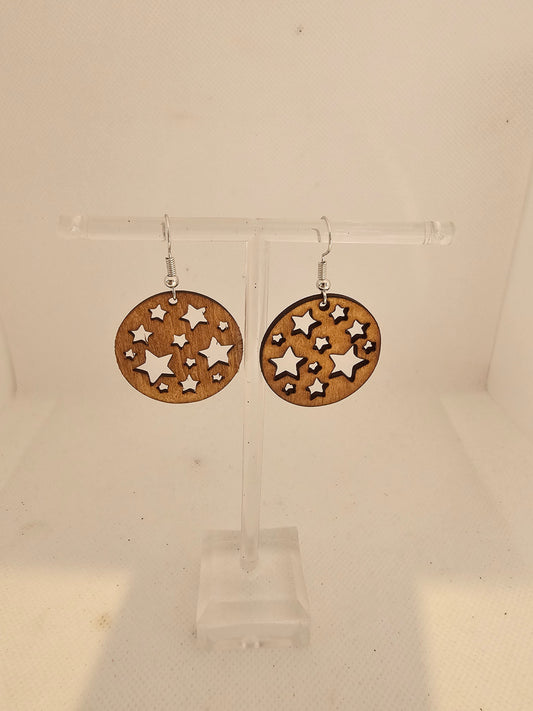 Aretes circulares con estrellas