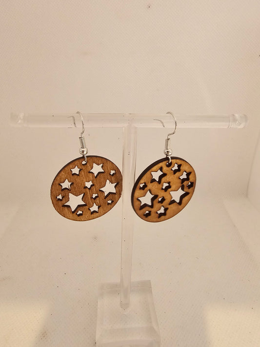 Aretes circulares con estrellas