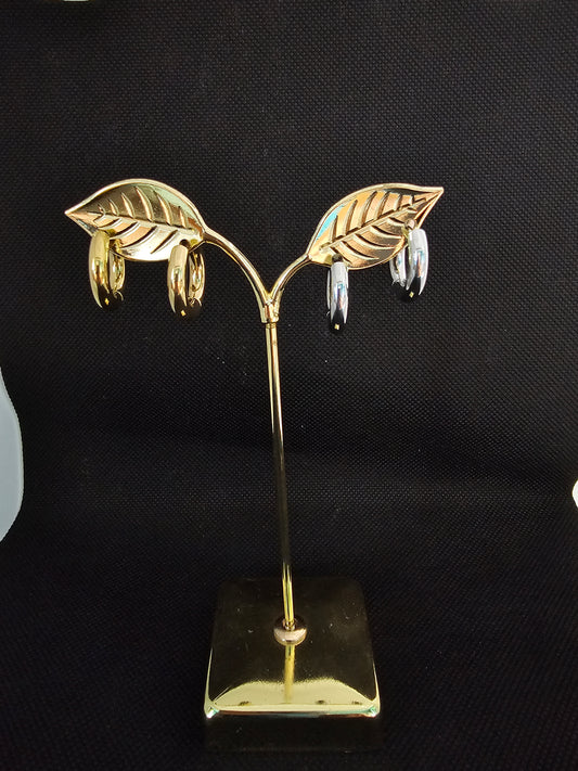 Aretes argollas en stainless steel