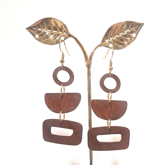 Aretes en madera